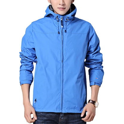 MANTLCONX New Waterproof Men's Jacket Coat Outdoor Hooded Men's Spring Jacket Windbreak Autumn Male Coat Fashion Clothing Brand.