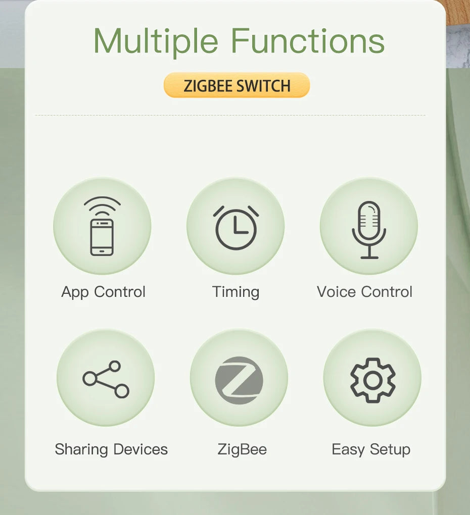 BSEED Smart Zigbee Schalter 1/2/3Gang 1Way Intelligente Touch Licht Schalter Wand Sensor Schalter Tuya Smart leben Google Alexa.