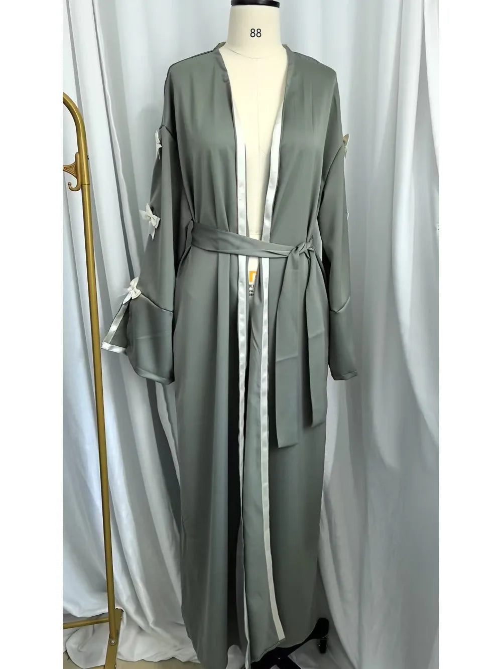 Eid Muslimischen Bogen Abaya Frauen Kleider Jalabiya Vestidos Largos Split Hülse Ramadan Marokko Dubai Lange Robe Party Islam Kaftan 2025.