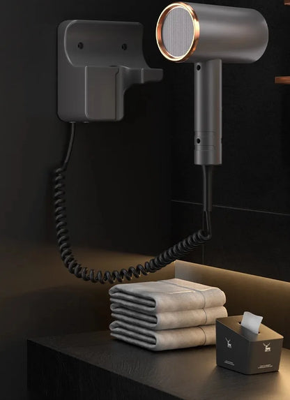 220V wall mounted Hotel Hair Dryer for Bathroom,Restroom Professional Blow Dryer,with Stand Rack,Specialised Motor for Hotel