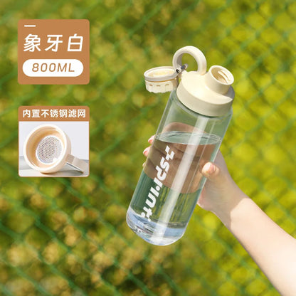 2025 New Sport Plastic Water Cup Large Capacity Portable Summer Anti-Fall High-Temperature Resistant With Tea Separator.