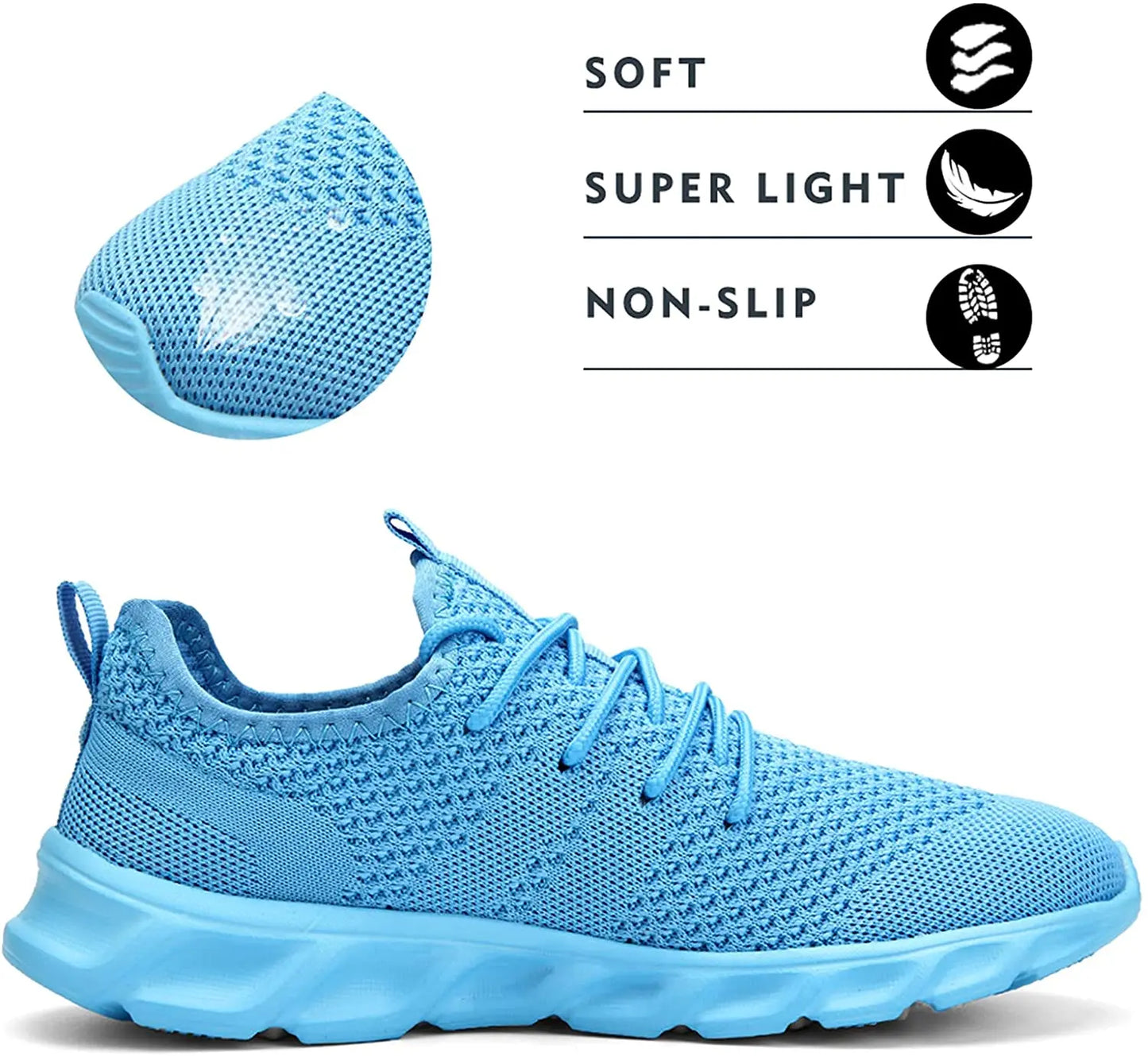 2024 Trend men's casual shoes light sneaker white large size outdoor breathable mesh fashion sports black running tennis shoes