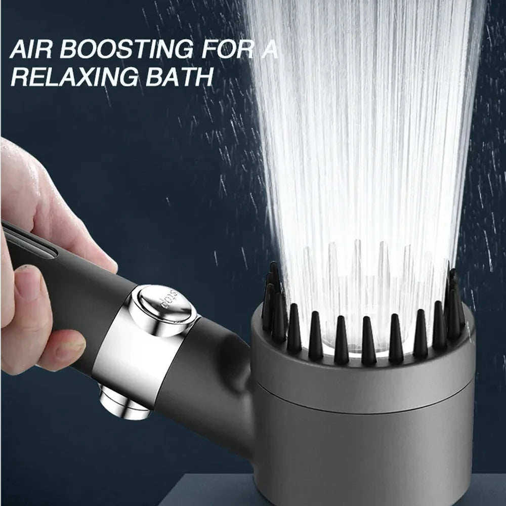 4 Modes Shower Head High Pressure Showerhead One-Key Stop Water Massage Shower Head With Filter Element Bathroom Accessories