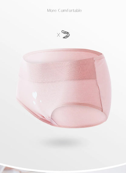 4Pcs Plus Size M-5XL Panties Women Cotton High Waist Slimming Underwear Seamless Girls Briefs Sexy Female Breathable Lingerie.