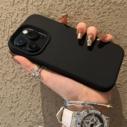 Luxury Silicone Shockproof Phone Case For iPhone 17 Air 16 15 14 13 12 11 Pro Max Plus 16E High Guality Solid Color Cases Cover.