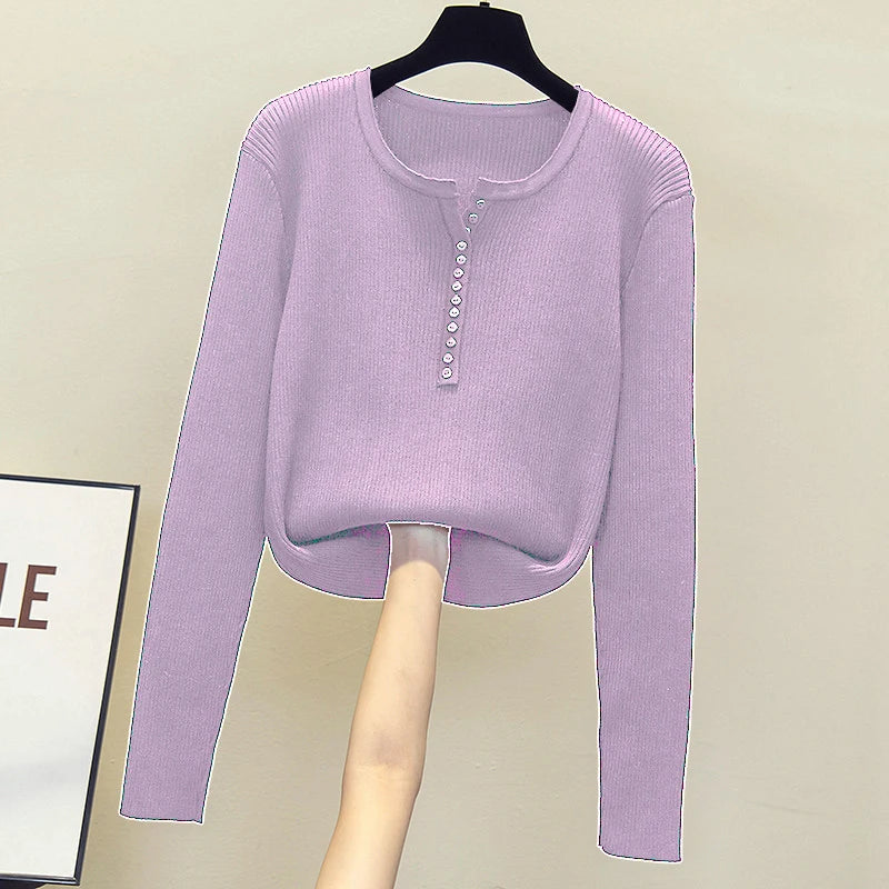 2026 gestrickte Frauen Pullover Taste V-ausschnitt Pullover Herbst Grundlegende Pullover für Weibliche Pullover Schlank Solide Bold Streifen Tops