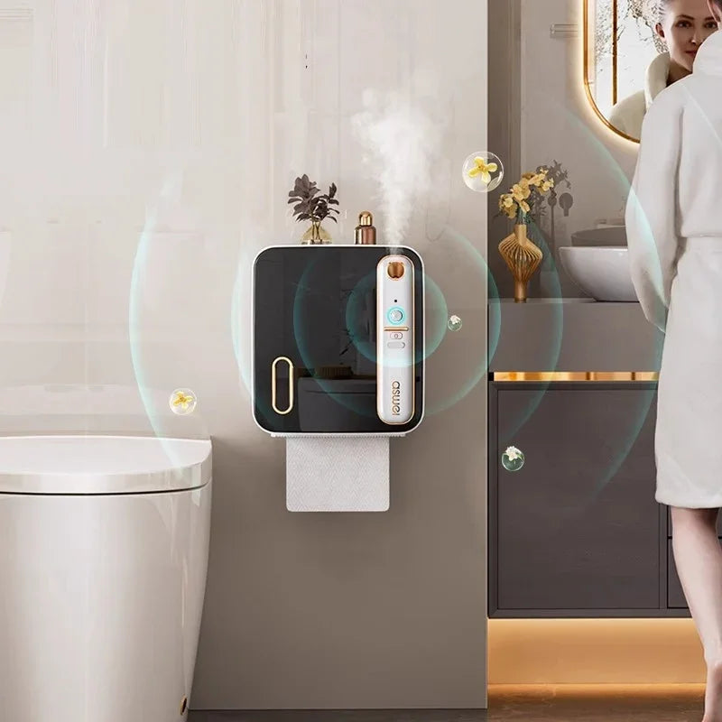 Wc Papier Halter Intelligente Aromatherapie Wc Tissue Box Wc Papier Lagerung Rack Roll-Up Papier Boxen Badezimmer zubehör
