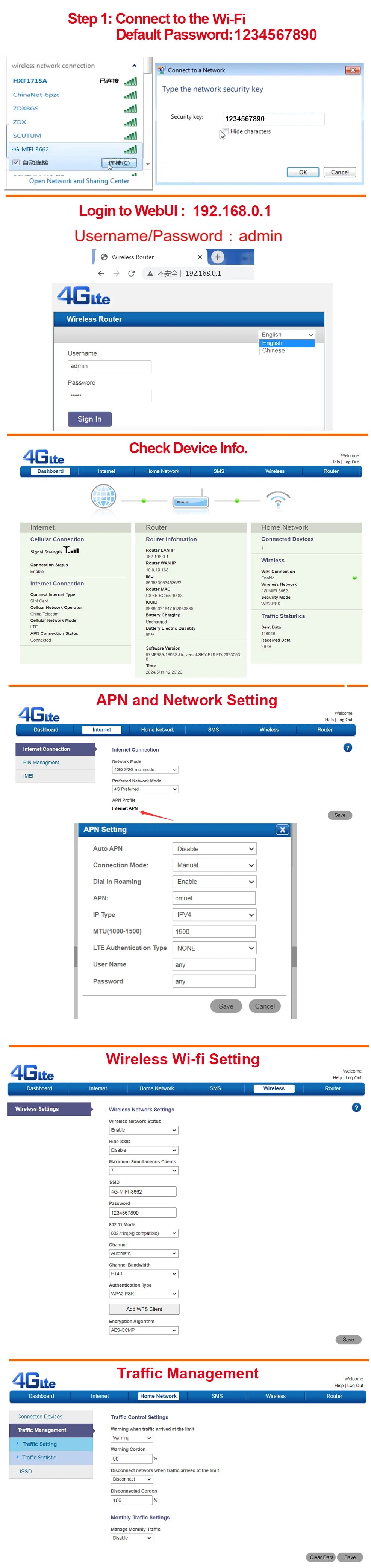 KuWFi Mobile Wifi Router 10000mAh Portable Lte Router CAT4 Outdoor Travel Pocket Wifi Hotspot with RJ45 TS9 Antenna Port WPS.
