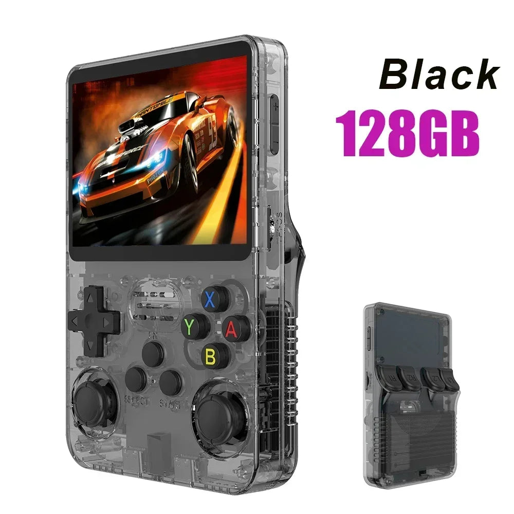 Open Source R36S Retro Handheld Video Game Console Linux System 3.5 Inch IPS Screen Portable Pocket Video Player 64GB 128G Games.
