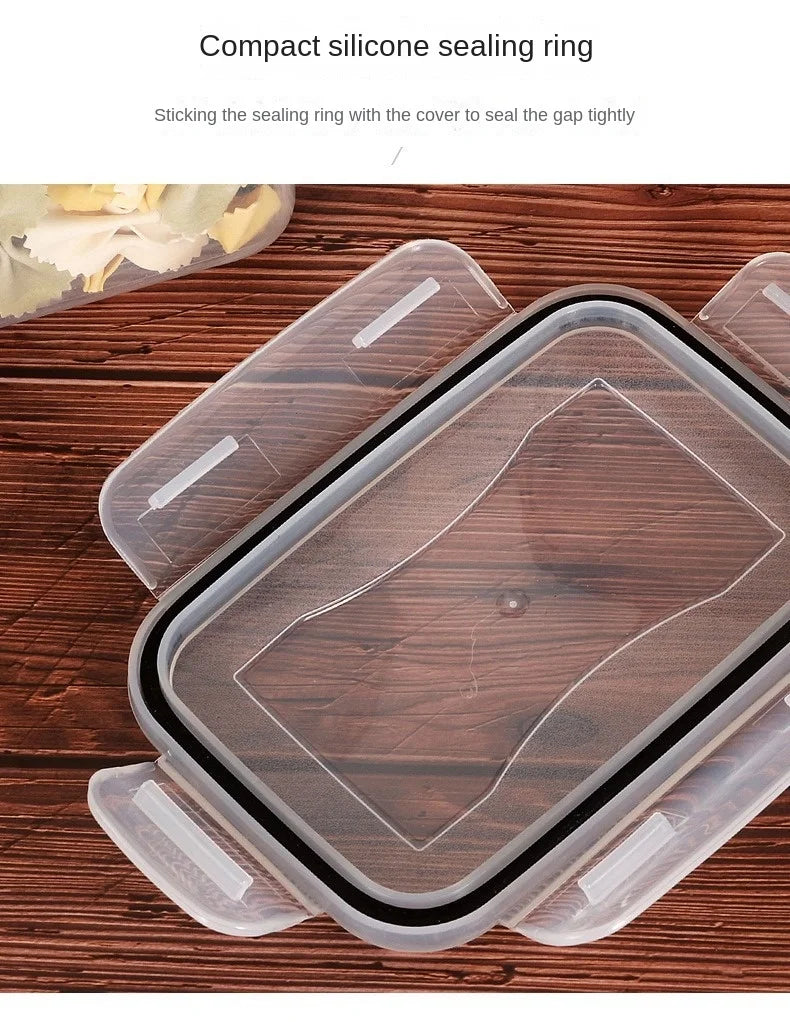 Airtight Food Storage Containers With Lids Thickened Transparent Square Jars For Kitchen Pantry Organization - Dry Food Cereal.