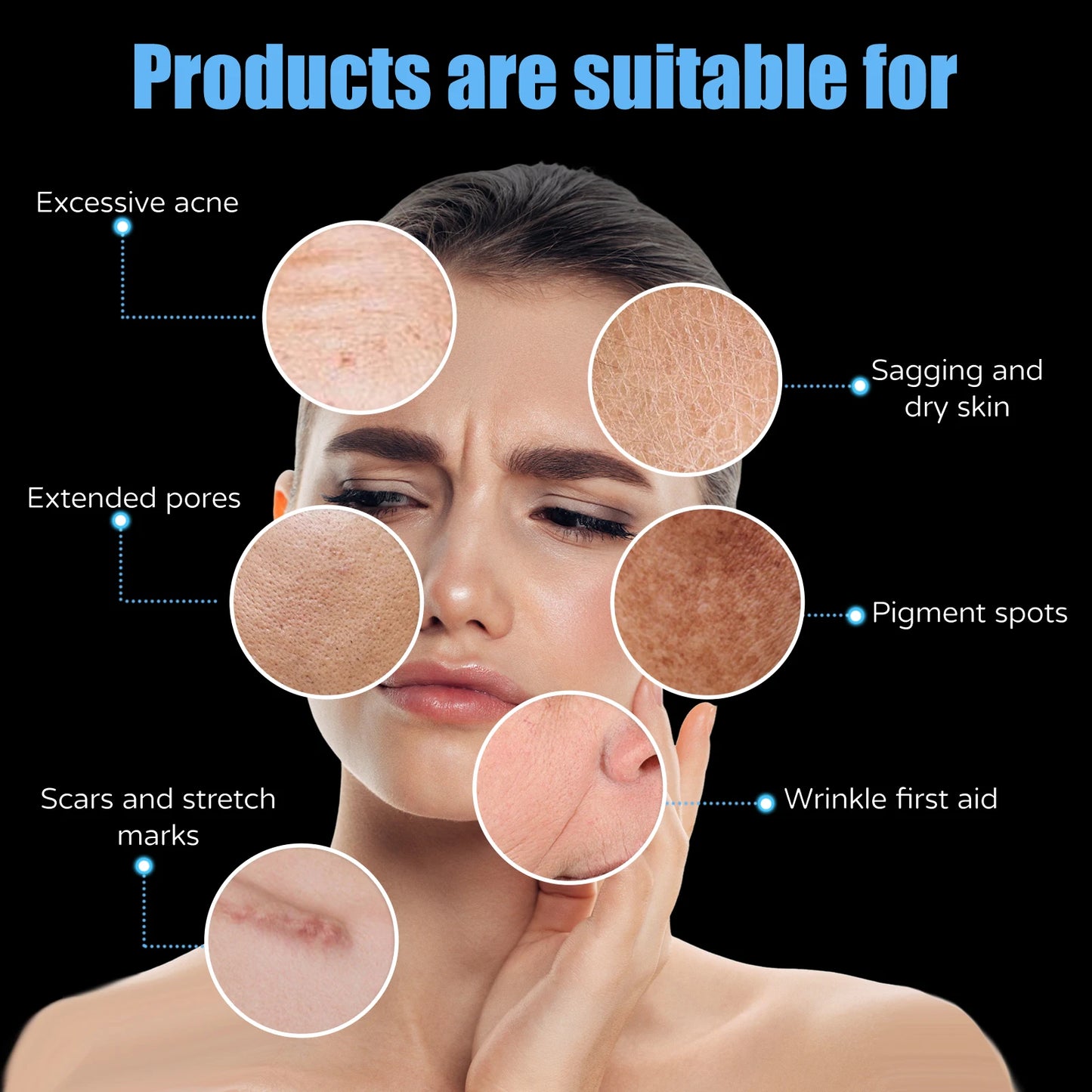 2025 New Korean Hyaluronic Acid Serum Anti-aging Moisturizing Skin Care Repair Essence 5MLx10Vials.