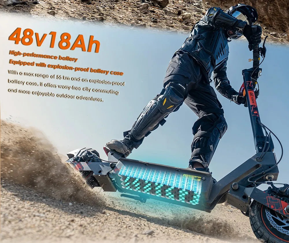 KuKirin G2 Ultra Folding Electric Scooter 800W * 2 Motor 48V 18Ah Battery 10 inch Tires 50 km/h Max Speed 55km Max Range IPX4.