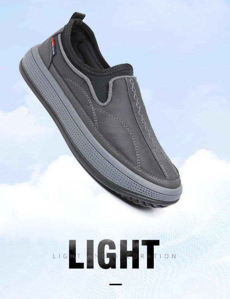 Casual Men's Cloth Shoes Outdoor Men Sports Shoes Comfortable Wear-resistant Soft Bottom Sneakers Light Anti-Slip Walking Shoes.