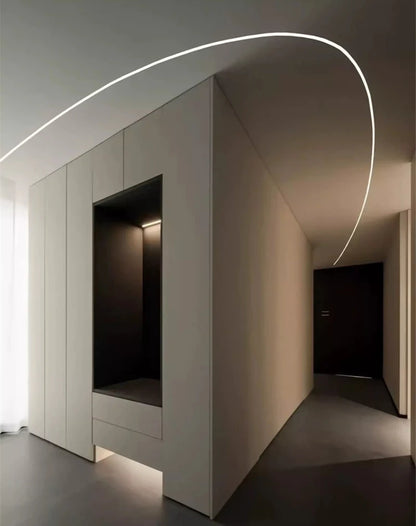 Black Flexible LED Neon Rope Lamp Silicone Tube Diffuser Recessed Channel For WS2811 WS2812B Waterproof Ribbon Neon Strip Lights