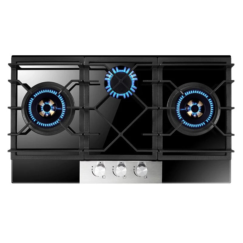 JYZ/T-733-PCB Gas Stove Three Eyes Stove Household Desk Embedded Dual-use Double Stove Natural Gas Liquefied Gas Stove.