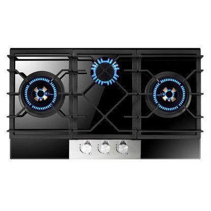 JYZ/T-733-PCB Gas Stove Three Eyes Stove Household Desk Embedded Dual-use Double Stove Natural Gas Liquefied Gas Stove.