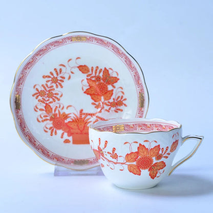 Classical Cup and Saucer Flower Basket Coffee Mug Afternoon Tea Cup Dessert Saucer Home Drinking Cup Saucer Valentine's Day Gift.