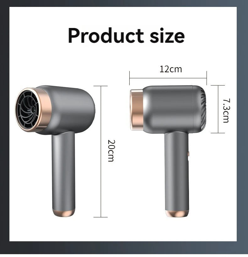 Wireless charging hair dryer for household use, high-speed negative ion hair dryer, high-power bladeless hair care, quick drying