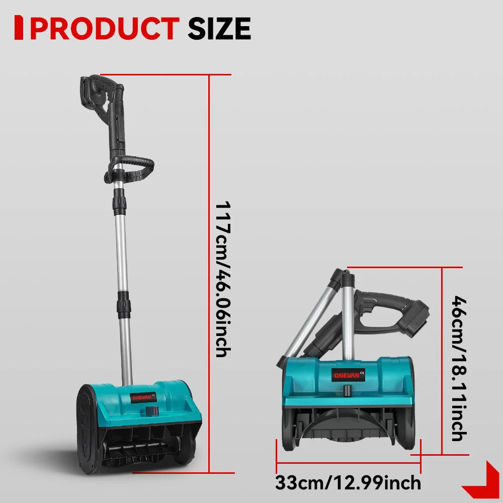 ONEVAN 3000 W Bürstenlosen Elektrischen Schneepflug Cordless Handheld Hof Straße Reinigung Schnee Power Werkzeuge Für Makita 18 V Batterie pin