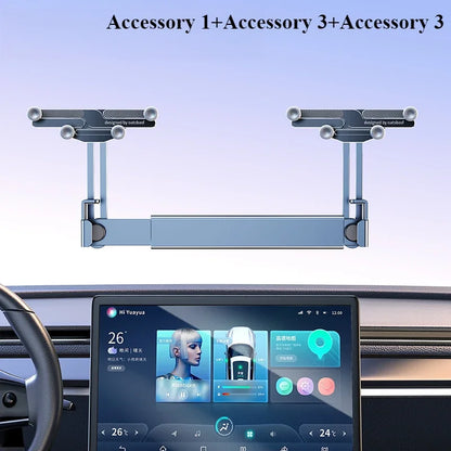 Oatsbasf Dual-position Car Screen Phone Holder Stand Metal Aluminum Adjustable for Tesla Model 3 Highland Y Car Accessories