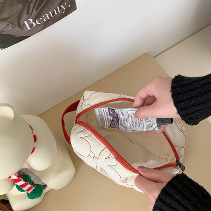 2025 Cute Rabbit Travel Cosmetic Lipstick Purse Storage Bag Kawaii Women Makeup Handbags Organizer Wallet Pouch Pencil Case Bags.