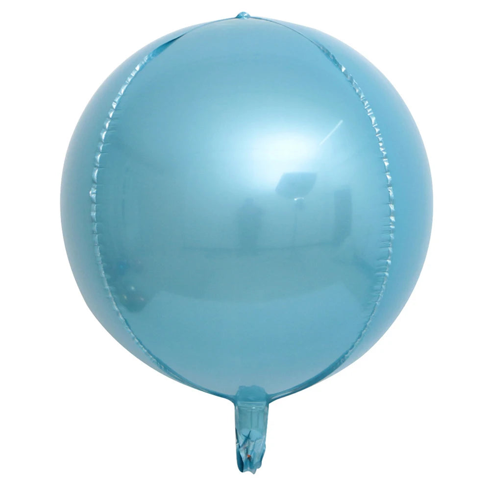 20/10/5Pcs 4D Runde Folienballons 10/18/22 zoll Metall Rose Gold Silber 4D Folienballons Helium Luft Globos Geburtstag Hochzeit Dekor