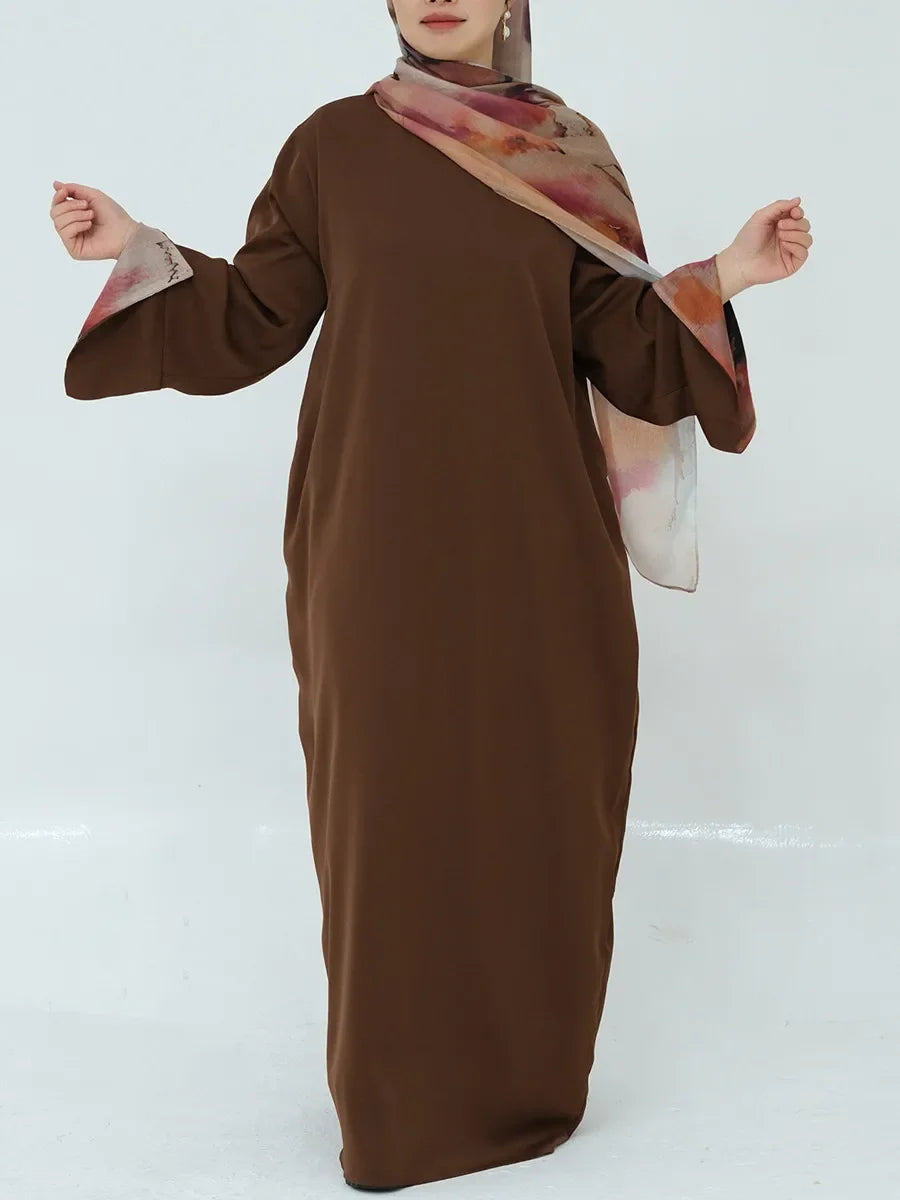 Muslim Türkiye Dubai Abayas For Women Loose Long Dress Kfatan Modest Ramadan Robe Femme Islamic Clothing Holiday Maxi Dresses.