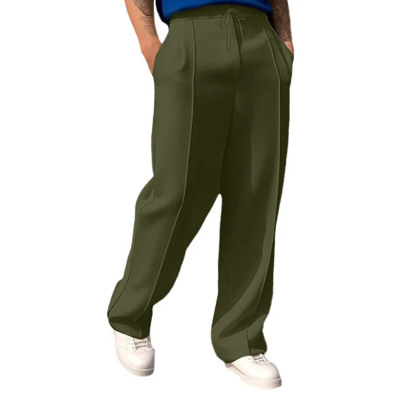 Cross-border spring and autumn thin men's sports and leisure drawstring loose jogging trend trousers sweatpants.