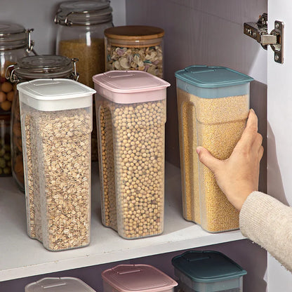 Food Grade PP Storage Box Sealed Grain Rice Container Organizer Moisture-Proof Fresh-keeping Tank Jars Kitchen Accessories.