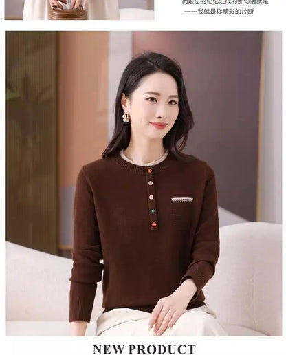 Frauen Kleidung Lose Mode Pullover Herbst/Winter Warme Elegante Gestrickte Langarm Pullover Dame Casual Oansatz Alle-spiel top.