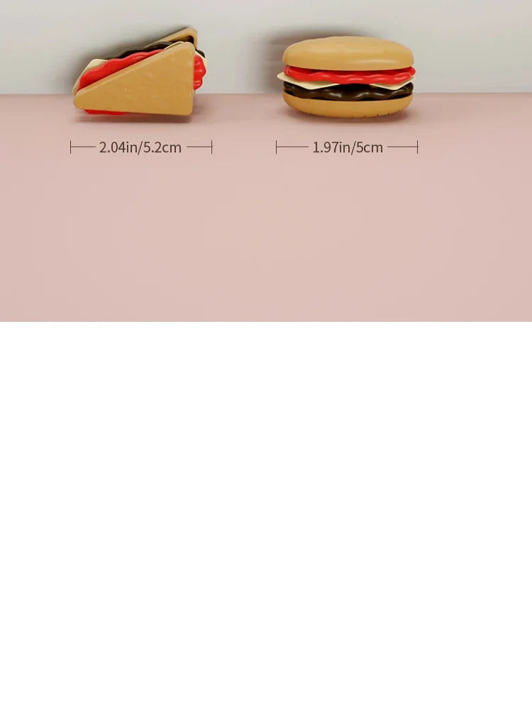 9 PCS Set Detachable Plastic Snack Hamburger Pretend Toy Kids Kitchen Play House Food Toy.