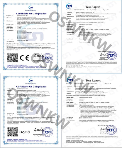 Whole house water purifier 0.01um PVDF pre-filter 1000L SUS304 water filter can be continuously cleaned for 5 years.