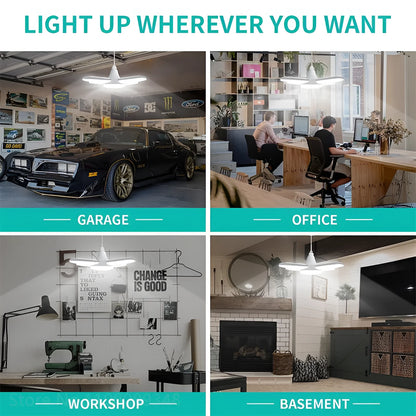 60W 100W E27 Led-lampe Fan Blade Timing Lampe 220V 110V Faltbare Led Industrielle Glühbirne Lampe für Home Decke Licht Garage Licht