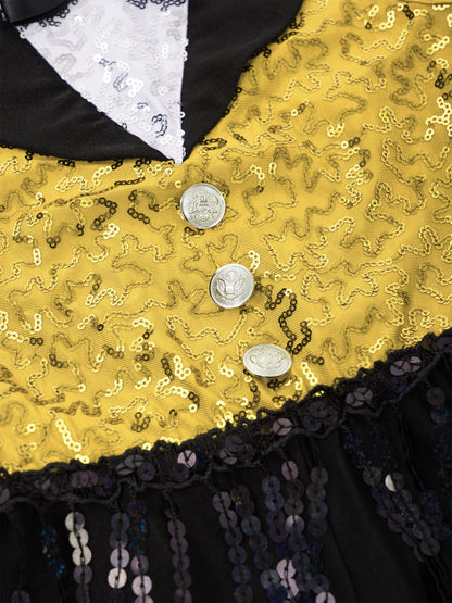 Kind Mädchen Ärmellose Glänzende Pailletten Quaste Boyshorts Kleid Latin Jazz Dance Cha-cha Samba Bühne Leistung Kostüm Dancewear