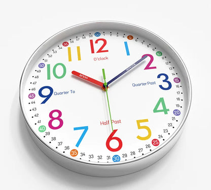 12 Zoll Frühe Bildung Wanduhr Cartoon Kinder Zeitmanagement Quarzuhr Hause Wand Hängen Stille Uhr 30 CM