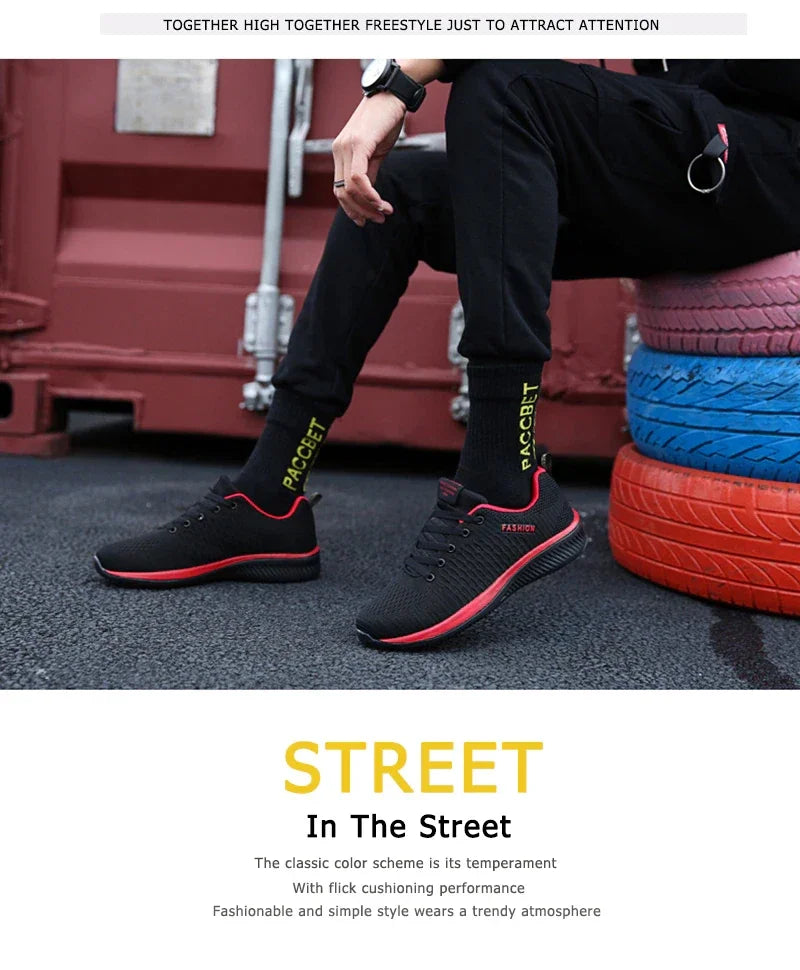 YRZL Sneakers Men Running Shoes Lightweight Sport Shoes Classical Mesh Breathable Casual Shoes Fashion Man Sneakers.