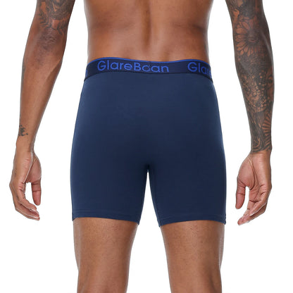 4-teiliges Set mittellange Boxershorts Herrenunterwäsche Baumwolle atmungsaktiv männliche Unterhose für Männer Homme Boxershorts Slips weiche Höschen