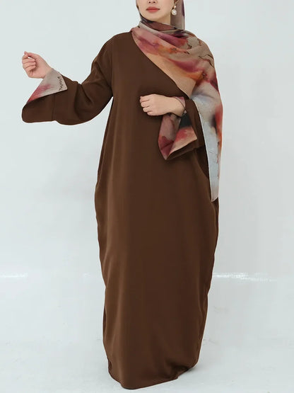 Muslim Türkiye Dubai Abayas For Women Loose Long Dress Kfatan Modest Ramadan Robe Femme Islamic Clothing Holiday Maxi Dresses.