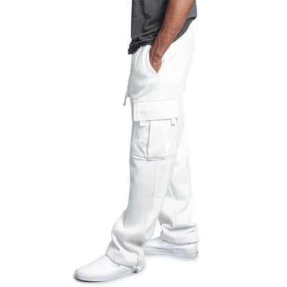 Men's Cargo Sweatpants Autumn Long Pants Loose Sport Fit Jogging Overalls Joggers Sweat Pocket Pants Cargo Trousers Streetwear.