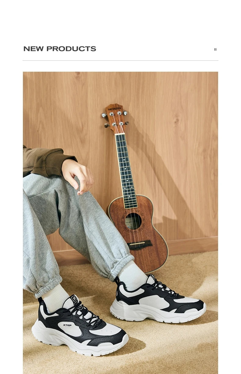 Xtep Women's Casual Shoes 2024 Winter Trendy Retro Durability Comfortable Sneakers Stability Sports Shoes 876418320008.