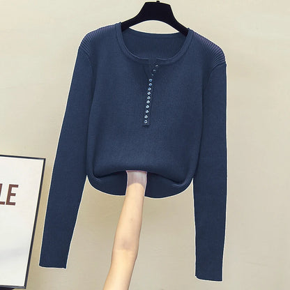 2026 gestrickte Frauen Pullover Taste V-ausschnitt Pullover Herbst Grundlegende Pullover für Weibliche Pullover Schlank Solide Bold Streifen Tops.