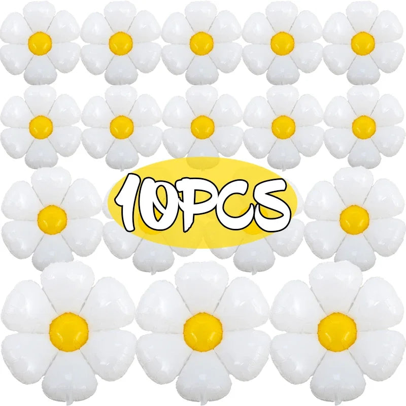 10/1PCS Weiß Gänseblümchen Blume Ballon Multi Größe Sonnenblumen Folie Ballons Helium Ball Kinder Geburtstag Party Baby Dusche dekoration.