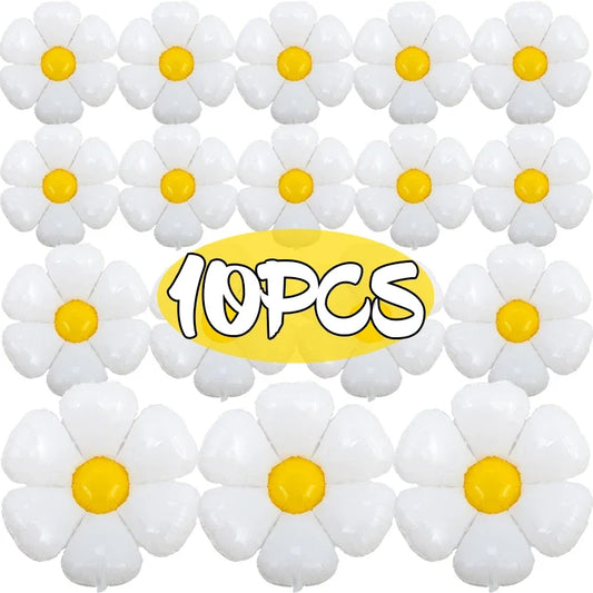 10/1PCS Weiß Gänseblümchen Blume Ballon Multi Größe Sonnenblumen Folie Ballons Helium Ball Kinder Geburtstag Party Baby Dusche dekoration.