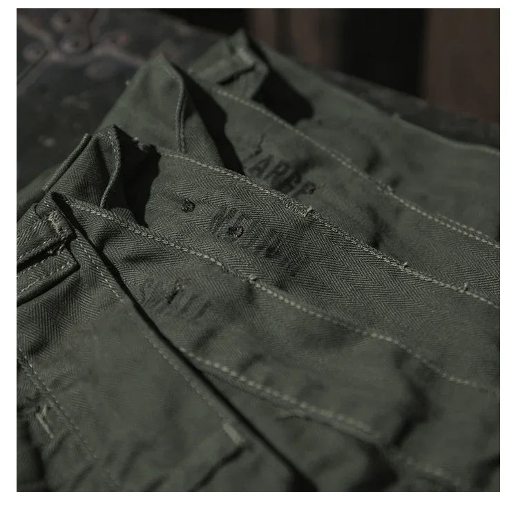 Bronson 1947 Model 838A OD7 Fatigue Utility Pants Men HBT OG-107 Baker Trousers.