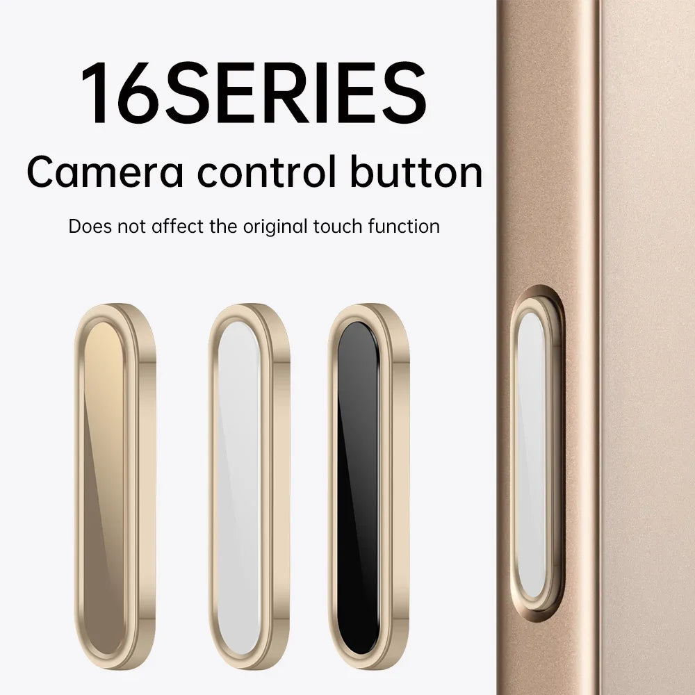 Luxury Camera Control Capture Button Cover for iPhone 16 Pro Max Plus 16Pro Alloy Sensitive Smart Lens Button Protection Case.