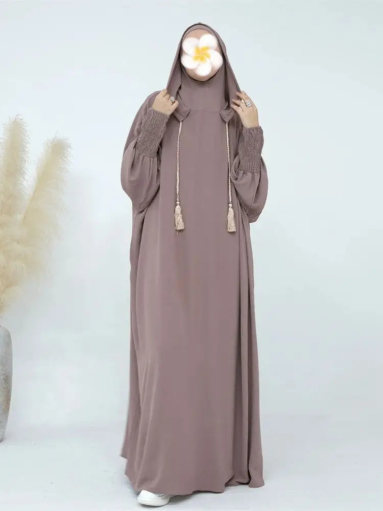 Ramadan Eid Dubai Linen Khimar Abaya Damen Muslim Modal Hijab Dress Kaftan Abayas For Women Kebaya Robe Femme Musulmane