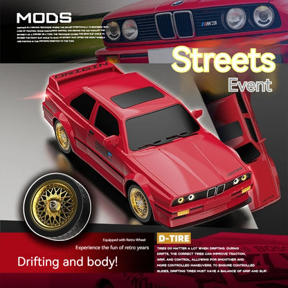 New Rc Car Four-Wheel Drive 1:16 Retro E30 Sports Car Remote Control Car 4wd 30km/H High Speed Drift Car 2.4g Cvt Rc Car Toy Boy.