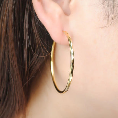 Senlissi - 925 Sterling Silver Hoop Earrings For Women 18K Gold Plated Jewelry Dazzling Women's Hoops Earrings Christmas Gifts.