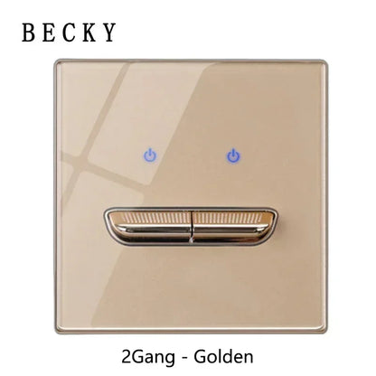 Glasscheibe Wand schalter LED europäische 16a Steckdose Retro Kippschalter eu uk Standard 2-Wege-Buchse 1-4gang USB Home Dekoration