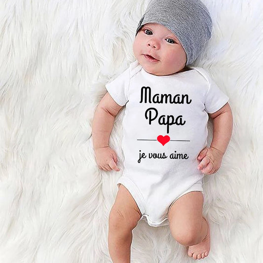 Mama Papa ICH Liebe Sie Baby Bodys Mütter Tag Infant Outfit Vatertag Neue Geboren Jungen Mädchen Kleidung Mütter Tag vatertag Geschenk.